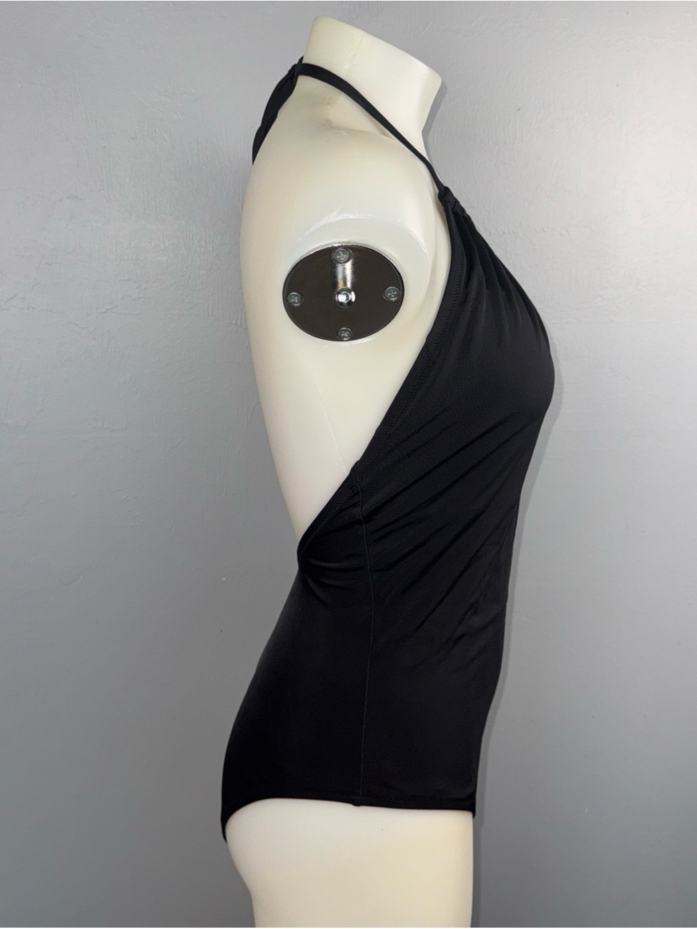 PINK Victoria’s Secret One Piece Bathing Suit Womens Large Black Halter Classic - Picture 3 of 7